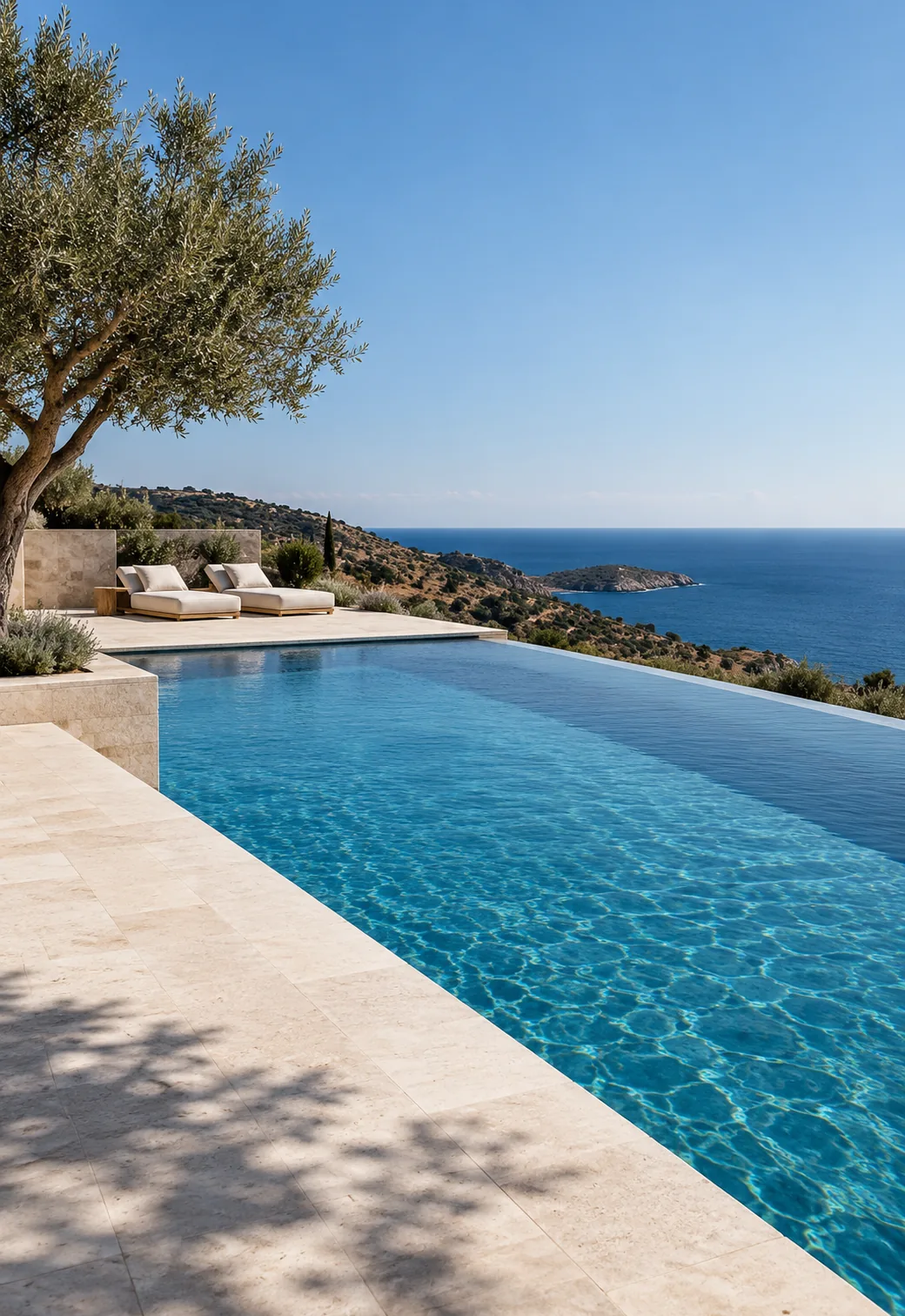 Swimming pool terrace