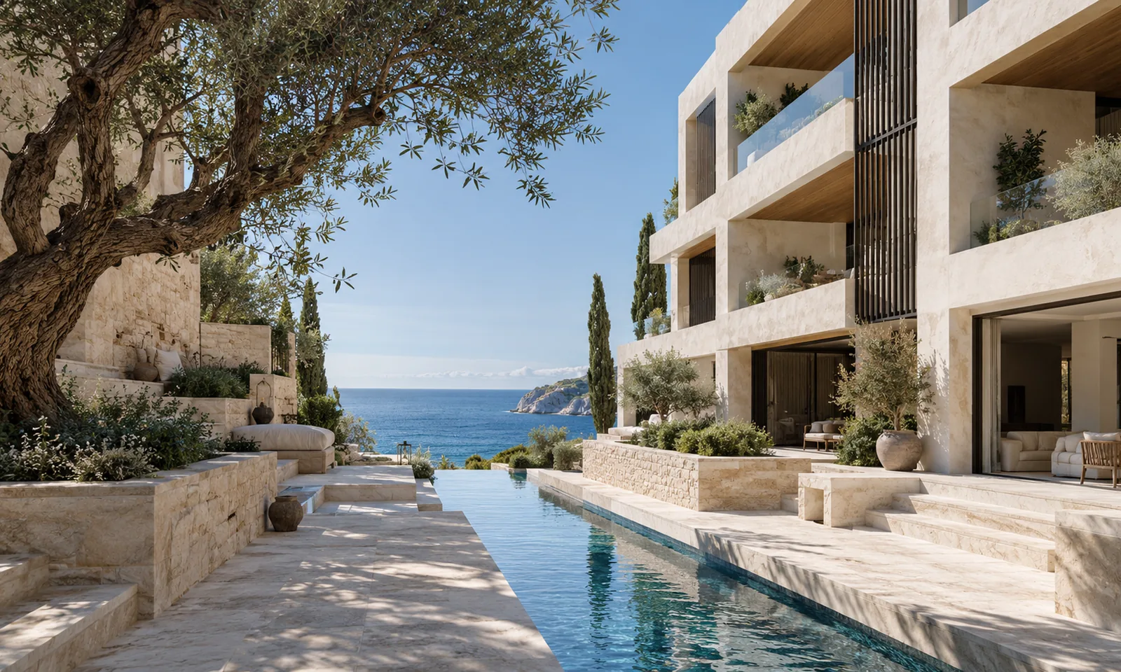 Contemporary residences with generous terraces